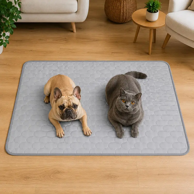 Tapis rafraîchissant Frimouf coloris gris